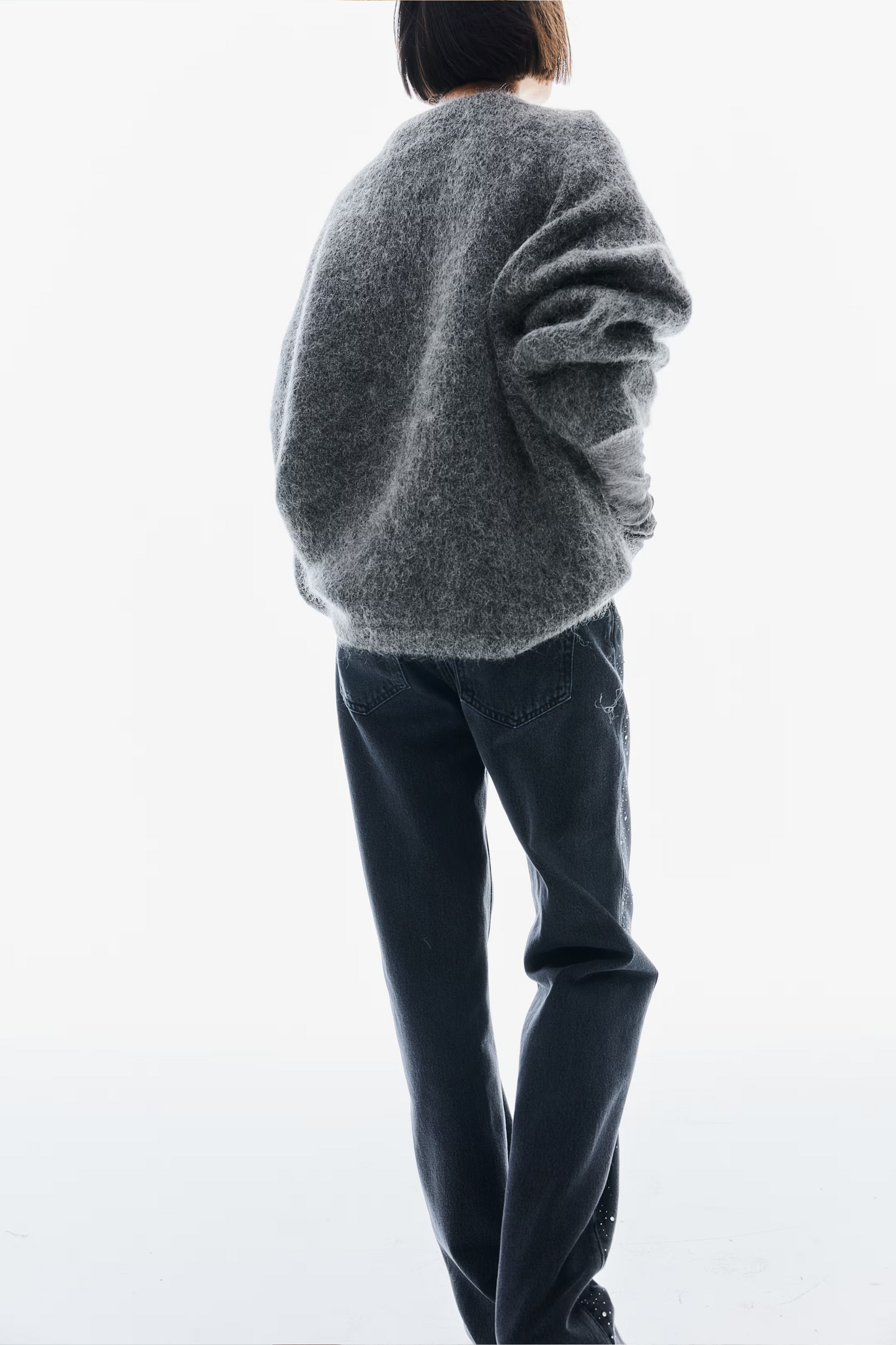 Oversized mohair-blend jumper