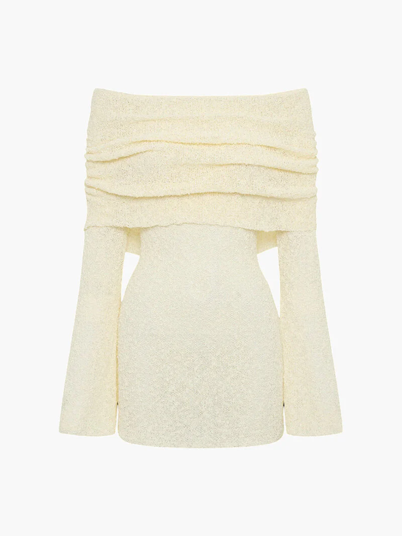 Snowdrift Sheer Knit Mini