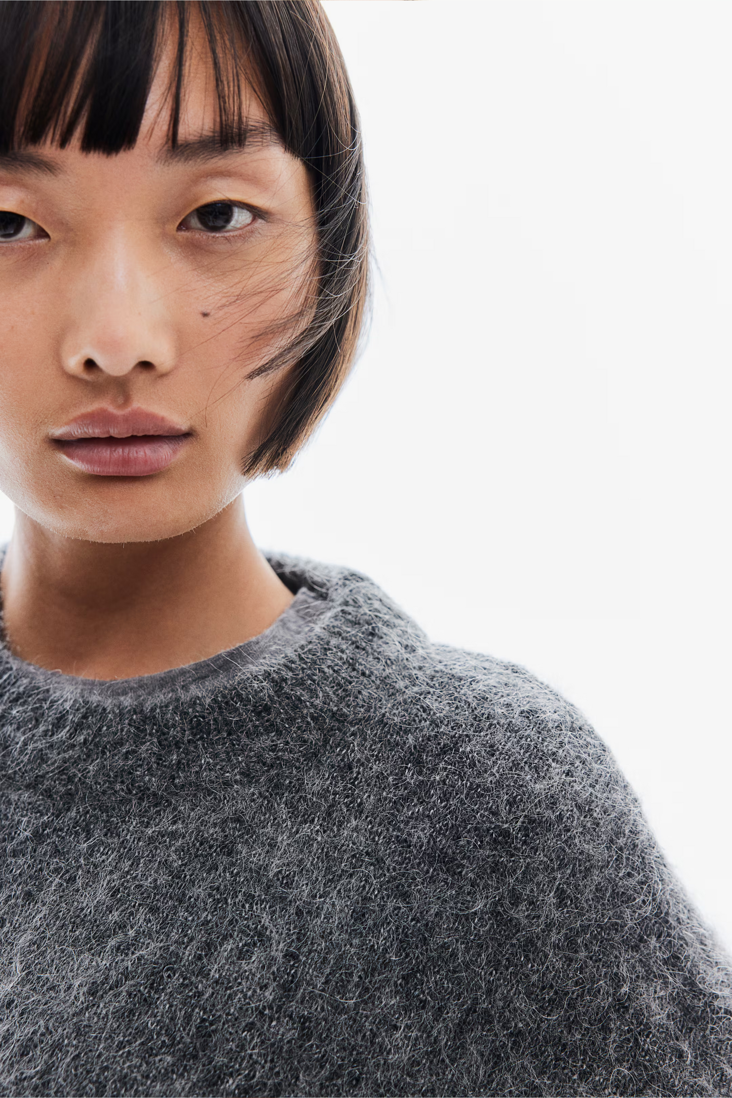 Oversized mohair-blend jumper
