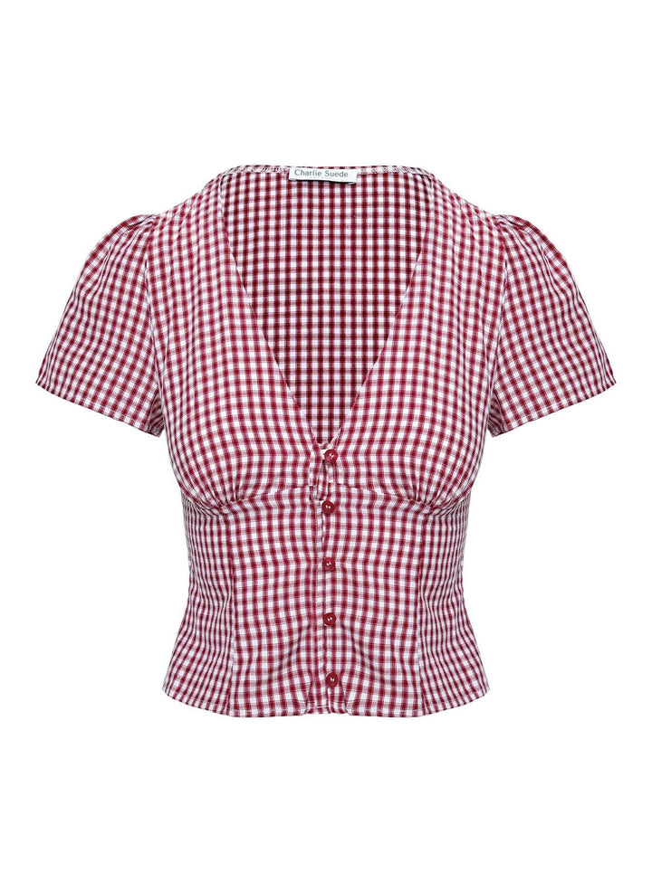 Isolda Top Red Gingham