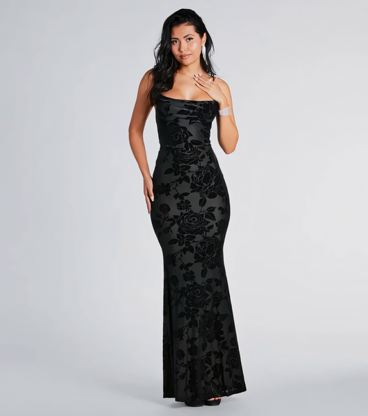 Lace-Up Mermaid Dress
